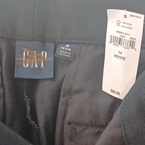 NWT Black GAP Mid-Rise Bi-Stretch Slim Ankle Pants - Picture 8 of 10